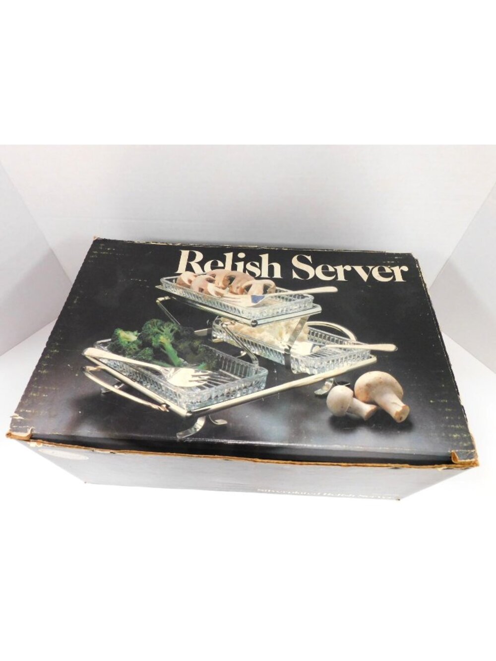 Vtg Leonard Silver Plated Relish Server 8816 W/ Box DW814